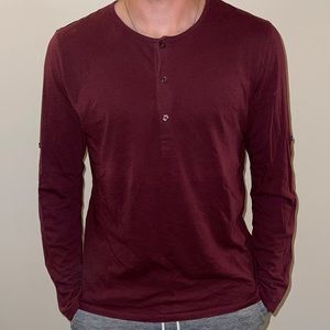 Maroon Long Sleeve Men’s Shirt